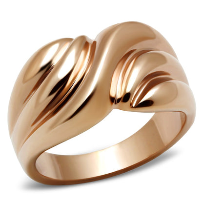 MAGL214 - IP Rose Gold(Ion Plating) Brass Ring with No Stone
