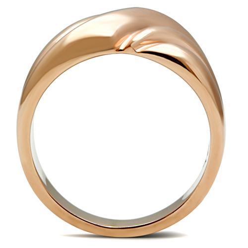 MAGL214 - IP Rose Gold(Ion Plating) Brass Ring with No Stone