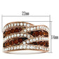 MAGL217 - IP Rose Gold(Ion Plating) Brass Ring with Top Grade Crystal  in Smoked Quartz