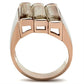 MAGL231 - IP Rose Gold(Ion Plating) Brass Ring with Synthetic Spinel in Topaz