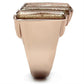 MAGL231 - IP Rose Gold(Ion Plating) Brass Ring with Synthetic Spinel in Topaz