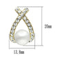 MAGL251 - IP Gold(Ion Plating) Brass Earrings with Synthetic Pearl in White