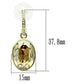 MAGL257 - IP Gold(Ion Plating) Brass Earrings with Top Grade Crystal  in Champagne