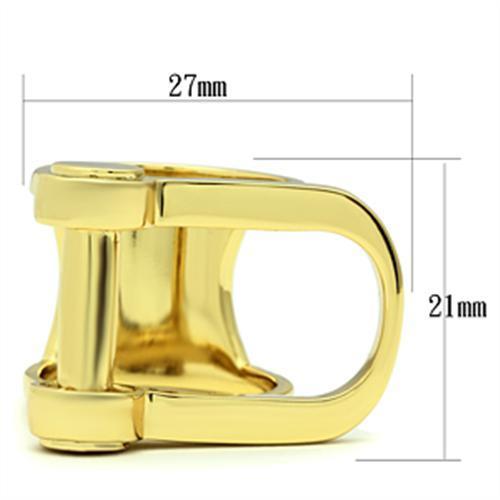 MAGL280 - IP Gold(Ion Plating) Brass Ring with No Stone