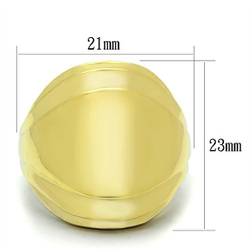 MAGL286 - IP Gold(Ion Plating) Brass Ring with No Stone