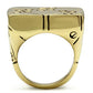 MAGL287 - IP Gold(Ion Plating) Brass Ring with Epoxy  in Jet
