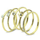 MAGL322 - IP Gold(Ion Plating) Brass Ring with Top Grade Crystal  in Clear