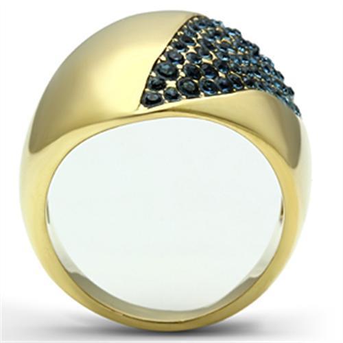 MAGL324 - IP Gold(Ion Plating) Brass Ring with Top Grade Crystal  in Montana