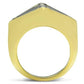 MAGL325 - IP Gold(Ion Plating) Brass Ring with Epoxy  in Jet