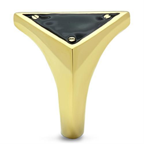 MAGL325 - IP Gold(Ion Plating) Brass Ring with Epoxy  in Jet