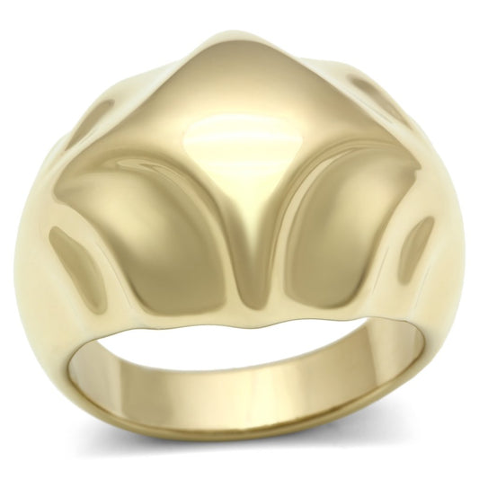MAGL327 - IP Gold(Ion Plating) Brass Ring with No Stone