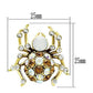 MAGL347 - IP Gold(Ion Plating) Brass Earrings with Top Grade Crystal  in Multi Color