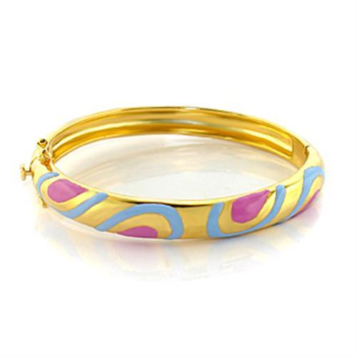 MALO063 Gold Brass Bangle with No Stone in No Stone