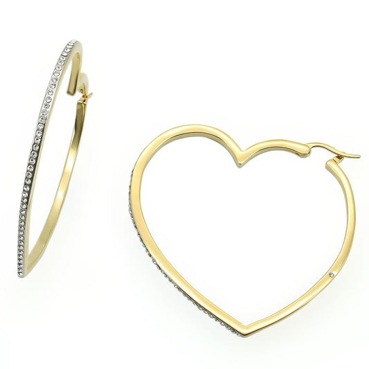 MALO1258 - Gold Brass Earrings with Top Grade Crystal  in Clear