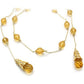MALO1717 - Gold White Metal Necklace with Synthetic Acrylic in Topaz