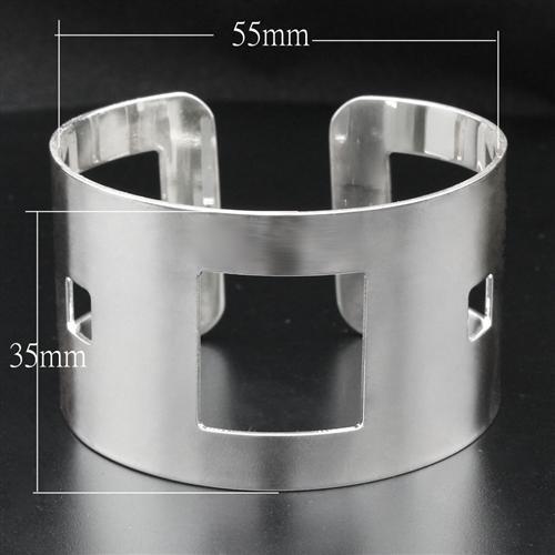 MALO1952 - High polished (no plating) Stainless Steel Bangle with No Stone