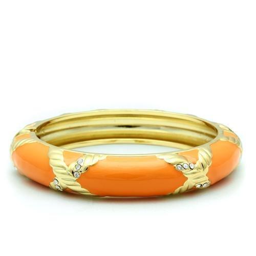 MALO1956 - Gold White Metal Bangle with Top Grade Crystal  in Clear