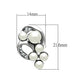 MALO1970 - Rhodium White Metal Earrings with Synthetic Pearl in White
