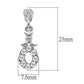 MALO1974 - Rhodium White Metal Earrings with Top Grade Crystal  in Clear