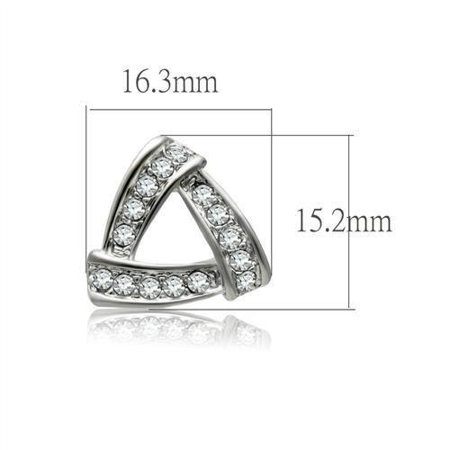 MALO1975 - Rhodium White Metal Earrings with Top Grade Crystal  in Clear