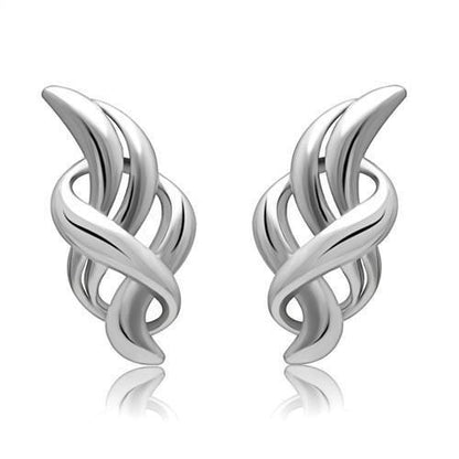 MALO1991 - Rhodium White Metal Earrings with No Stone