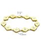 MALO2007 - Matte Gold & Gold Brass Bracelet with AAA Grade CZ  in Clear