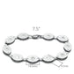 MALO2011 - Matte Rhodium & Rhodium Brass Bracelet with AAA Grade CZ  in Clear