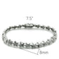 MALO2021 Matte Rhodium & Rhodium Brass Bracelet with No Stone in No Stone