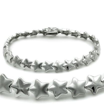 MALO2021 Matte Rhodium & Rhodium Brass Bracelet with No Stone in No Stone