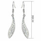 MALO2041 - Rhodium Brass Earrings with Top Grade Crystal  in Clear