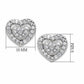 MALO2042 - Rhodium Brass Earrings with AAA Grade CZ  in Clear