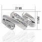 MALO2068 - Rhodium Brass Ring with AAA Grade CZ  in Clear