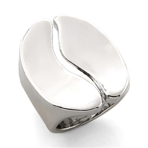 MALO206 - Rhodium White Metal Ring with No Stone