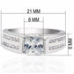 MALO2070 - Rhodium Brass Ring with AAA Grade CZ  in Clear