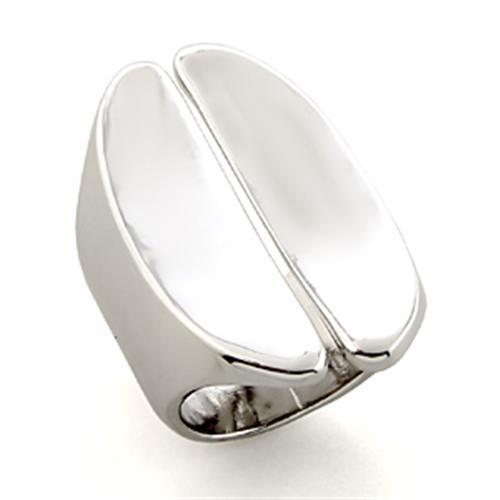 MALO207 - Rhodium White Metal Ring with No Stone