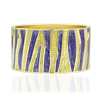 MALO2118 - Flash Gold White Metal Bangle with Epoxy  in No Stone