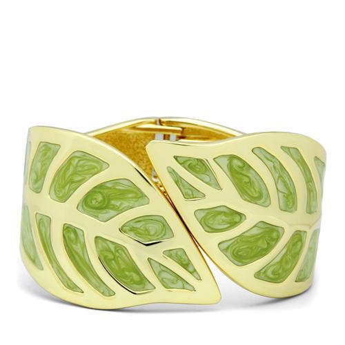 MALO2121 - Flash Gold White Metal Bangle with Epoxy  in No Stone