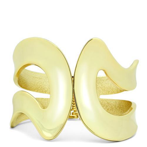 MALO2124 - Flash Gold White Metal Bangle with No Stone