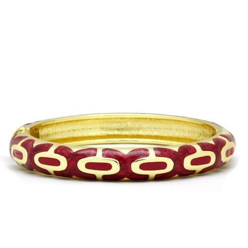 MALO2130 - Flash Gold White Metal Bangle with Epoxy  in No Stone