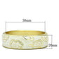 MALO2131 - Flash Gold White Metal Bangle with Top Grade Crystal  in Clear