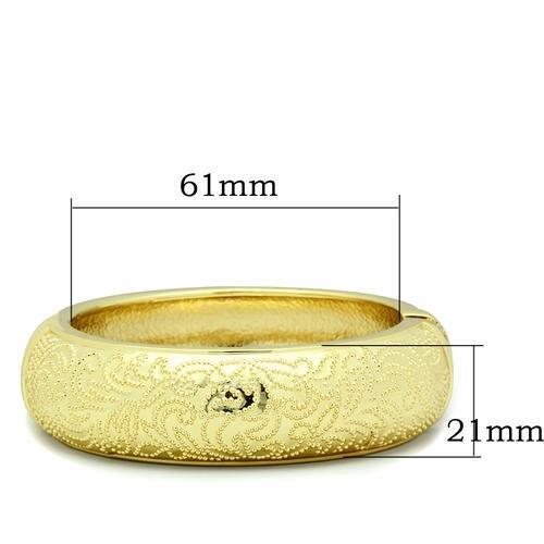MALO2132 - Flash Gold White Metal Bangle with No Stone