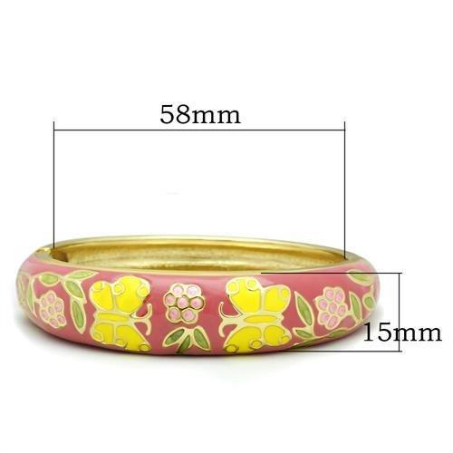 MALO2134 - Flash Gold White Metal Bangle with Epoxy  in No Stone