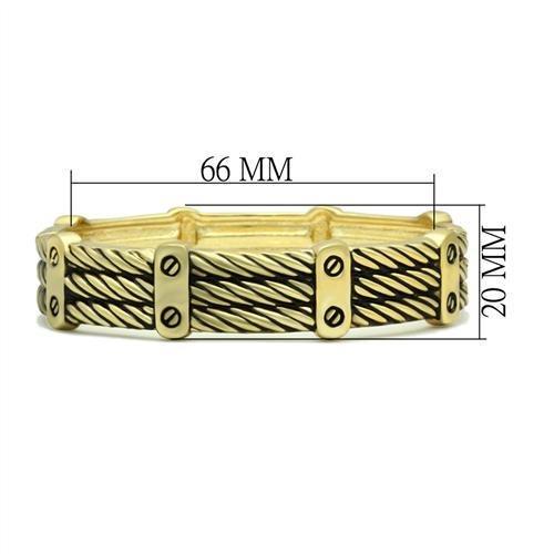 MALO2135 - Flash Gold White Metal Bangle with No Stone