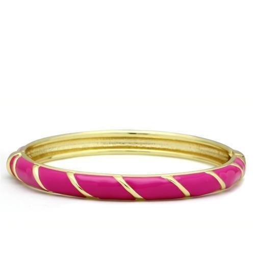 MALO2139 - Flash Gold White Metal Bangle with Epoxy  in No Stone