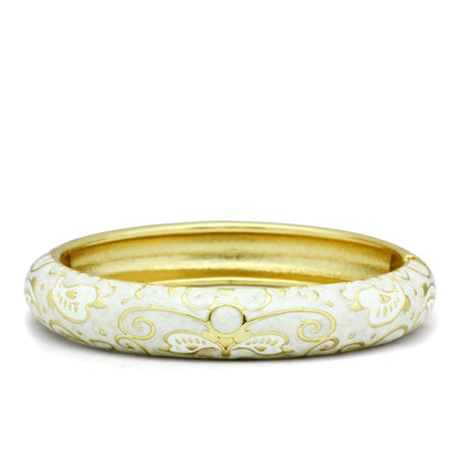 MALO2147 - Flash Gold White Metal Bangle with Epoxy  in No Stone