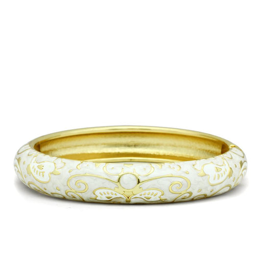 MALO2147 - Flash Gold White Metal Bangle with Epoxy  in No Stone