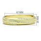MALO2150 - Flash Gold White Metal Bangle with Top Grade Crystal  in Clear