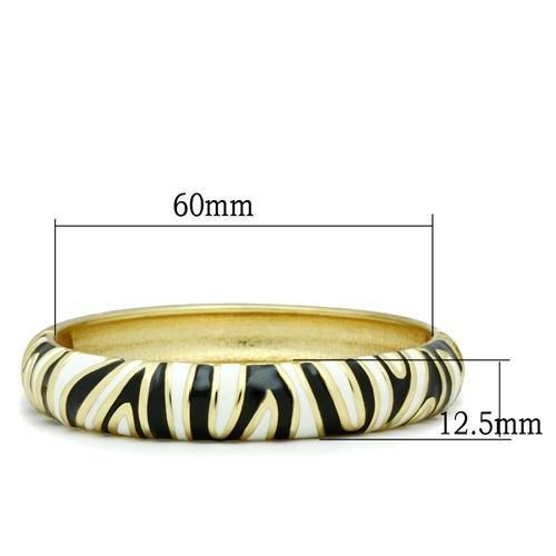 MALO2152 - Flash Gold White Metal Bangle with Epoxy  in No Stone