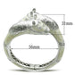 MALO2266 - Rhodium Brass Bangle with AAA Grade CZ  in Clear