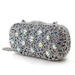 MALO2364 - Imitation Rhodium White Metal Clutch with Top Grade Crystal  in White